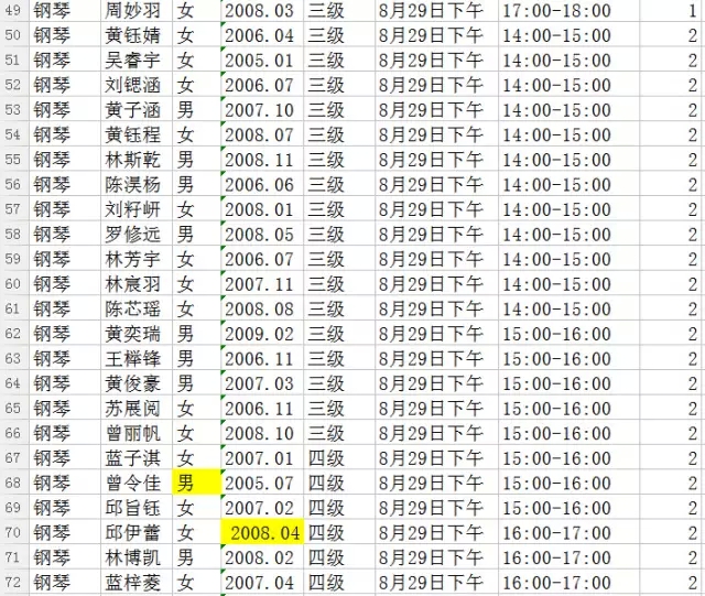 中央音乐学院考级时间安排